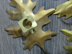 VTG Home Interiors Homco Brass Oak Leaves Metal Hanging Wall Decor Set of 4