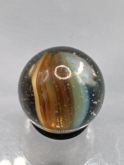 .59″ Vintage Cat Eye Hybrid Sparkler Marble- Akro Master Marble King Vitro – J61