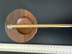 Ink Stand made from Teak of HMY Britannia Royal Yacht Original Antique Desk 1987