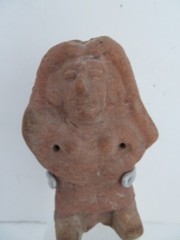 Pre Columbian Peru Warrior Head on Stand