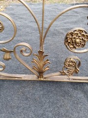 WROUGHT IRON CANDELABRA. RARE. HEAVY. FIVE CANDLES. 37 IN WIDE! 30 Lb? Italian?
