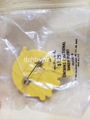 Hallmark Vintage Halloween Witch Broom Moon Lapel Pin original packaging