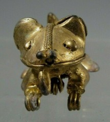 Fine Pre Columbian STYLE Tairona Tumbaga Feline Pin/Pendant Effigy ca. 20th c.