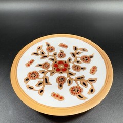 Hand Made Pottery Rhodes Greece Round Dish Plate Dish Bony Original Ceramics VTG