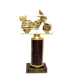MOTORCYCLE TROPHY, BIKE AWARD, CHOPPER MOTORCYCLE SHOW TROPHY 4DC