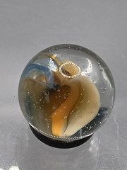 .59″ Vintage Cat Eye Hybrid Sparkler Marble- Akro Master Marble King Vitro – J62