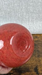 Hand Blown Art Glass Fruit With Stem Unmarked