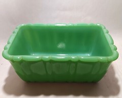 1940s YONKERS NEW YORK vtg slag glass spring flower blub planter akro agate bowl