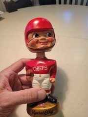 Vintage Kansas City Chiefs 1969 sports specialties bobble head Nodder Excellent