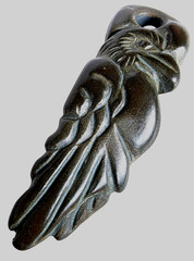 300 BC Ancient Greek Carved Engraved Gemstone Pendant Medallion Amulet Crow