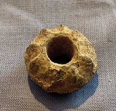 3 Medieval Period Patterned Lead Wool Spindle Whorls – Found On Dig