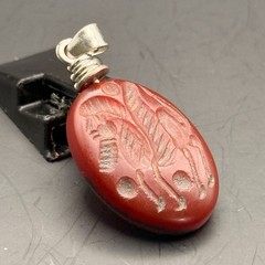 Afghanistan Ancient seal intaglio near eastern rare stone agate Bead Amulet