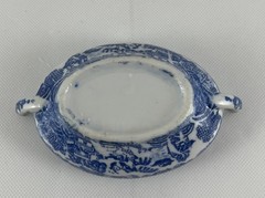 Blue Willow Tureen Lidded Doll Dish Dish Platter Japan