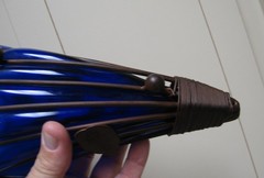 Rare Beautiful Cornucopia Cobalt Blue Glass with Metal Copper/Brass Stand 11″x6″