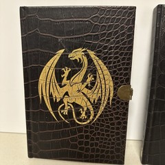 Lot Of 2 Dragon Faux Leather Scholastic Journal Diary Notebook No Locks