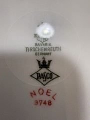 Rare Vintage Bavaria Tirschenreuth Germany Pasco Noel Bowl 3748