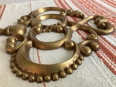 Vintage 1970’s Skeleton Key Wall Decor Sexton Metal Gold-Tone Hanging 27.25”