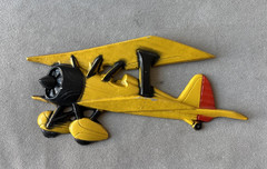 Vintage MADE IN USA 1975 9” Cast Iron AirPlane Plaque hanging wall decor