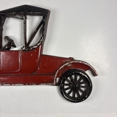 Vintage Sexton Cast Metal Iron RED Automobile Wall Art Decoration Hanging Plaque