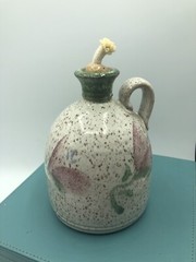 Original Parsley Pottery Magnolia￼ Kerosene Oil Lamp Fun