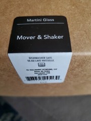 Hallmark Drinks On You Martini Glass 10 Oz. 295 mL NEW IN BOX Mover And Shaker