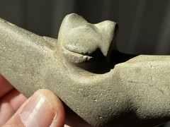 RARE PRE-COLUMBIAN TAIRONA ANIMAL EFFIGY BATWING PECTORAL GORGET, COLUMBIA, COA