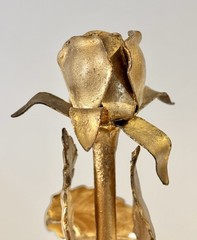Hollywood Regency Tole Gilt Florentine Gold Roses Thingmajig Coso Made in Italy