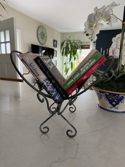 Nautical Sailboat Boat Metal Magazine Rack Holder Nautical Decor
