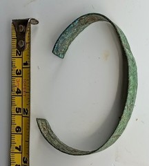 SUPERB ANGLO-SAXON COPPER ALLOY PENANNULAR BRACELET RING DOT FOUND BEDFORDSHIRE