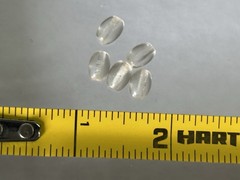 AMAZING PRE-COLUMBIAN TAIRONA CULTURE CRYSTAL CLEAR QUARTZ DRILLED BEADS BEAD