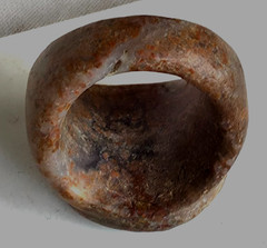 300 BC Authentic Ancient Roman hololith Ring Engraved Gemstone Lion MUSEUM GRADE