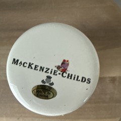 Retired Mackenzie Childs Butterfly Garden-white 10 Oz Enamel Tumbler NWT Rare 1