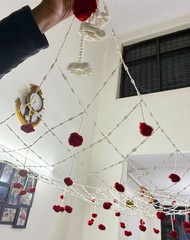 Indian Punjabi Bridal Entry Crochet Phoolon Ki Chaddar Wedding Flower Canopy