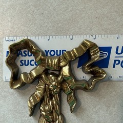 Vintage Burwood Bow Wall Decor Pair Gold Tone Cottage Core 1988 Made in USA