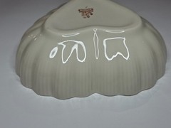Belleek Heart Dish with Claddagh Image in Center 1980-1993