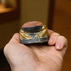 Ancient Egyptian Antiques Stone Scarab with pharaonic symbols Statue Figurine BC