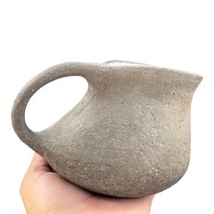 Norwegian Art Pottery Jug Pitcher Norway Hand Made Primitive Pottery Textured