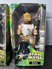 2000 Star Wars Bounty Hunter Action Figures Set IG-88 Bossk 4-LOM – Damaged Pkgs