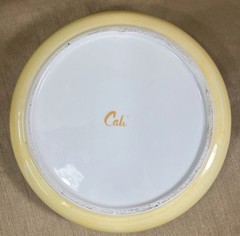 Vintage 3D Appetizer Snack Serving Plate Dish Signed Cali 7.5 inch