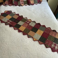 RARE Longaberger Homestead Quilted Runner Valance Orchard Park Plaid Donna Sharp