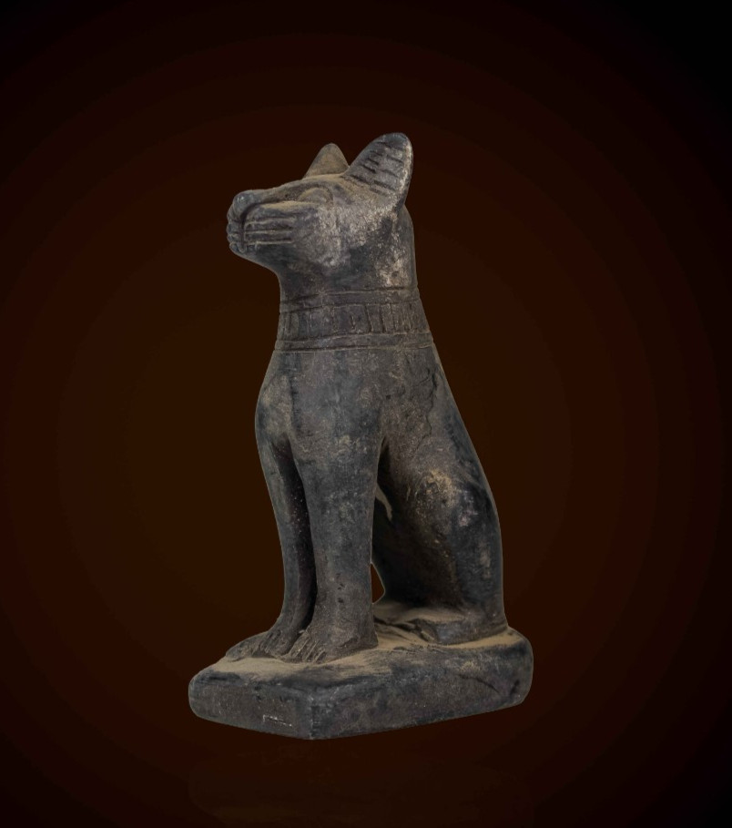 Ancient Egyptian Bastet Cat Statue Rare Pharaonic Stone Goddess Deity Artifact