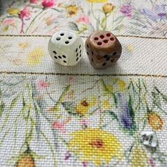 Unbranded Stone Dice Size Green Brown Onyx Marble Hand Carved Vintage