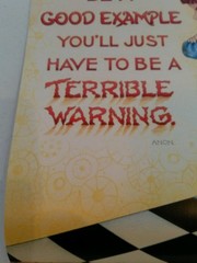 Mary Engelbreit GOOD EXAMPLE TERRIBLE WARNING Wall Art 10 3/4″ x 13″ Unframed