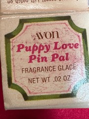 VTG Avon Fragrance Glace Pin Pal – Puppy Love 1975 In Box