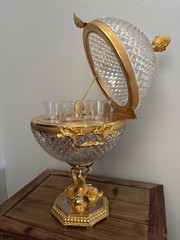 Vintage Unique Martin Benito Crystal Vodka/Liqueur Bar Cellar Signed