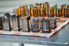 Minimalistic Brown & Black Crystal Chess Set | Architectural Design Chess Set