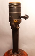 1950s FREDERICK COOPER vtg asian tea canister hollywood regency table lamp art