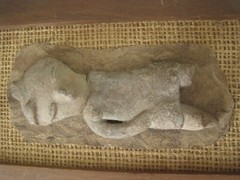 Authentic Pre- Columbian Artifact Mazatlan Mexico 7″ Figurine Mounted and Framed