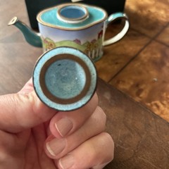 Kelvin Chen Enamel Copper Mini Teapot – Running Bunny Rabbit # 9 with box