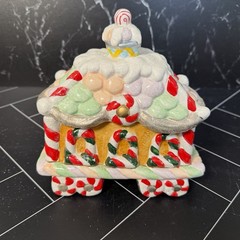 Unbranded 3pc Santa Gingerbread Bears Candy Canes Train Cookie Candy Jars Large